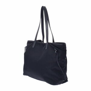 Prada Tote Bag Leather Black Nylon